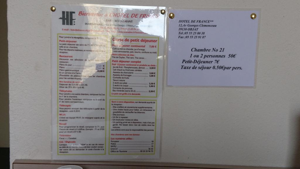 Objat Hotel De France מראה חיצוני תמונה